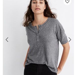Heather grey Henley tee